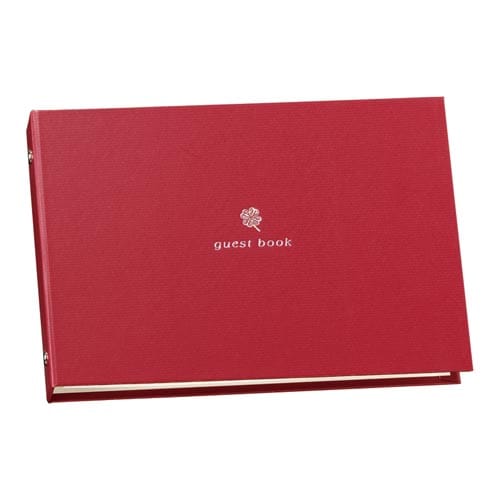 芳名録 ゲストブック クローバー 赤 2冊入