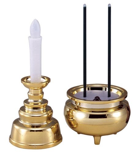 安心のろうそく・お線香セット ゴールド
