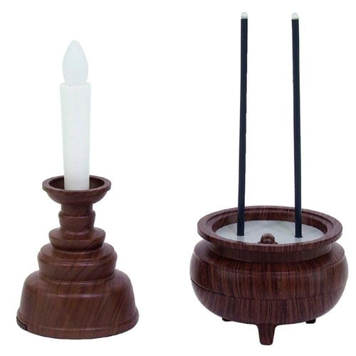 安心のろうそく・お線香セット 木目