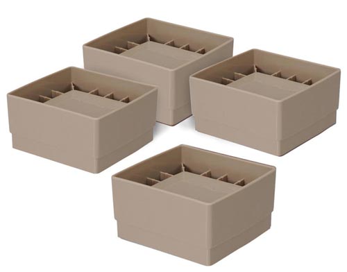 ベッドの高さをあげる足 4個入 ベージュ