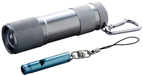 ミニアルミホイッスルLEDアルミライト ブルー