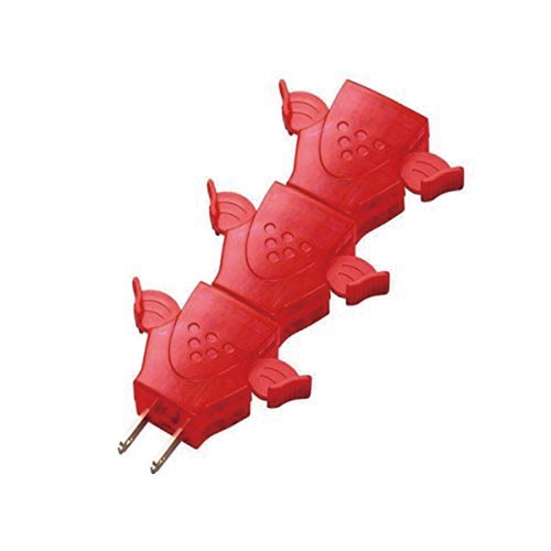 らくらくプラグ 3個組 ブリスター仕様 レッド