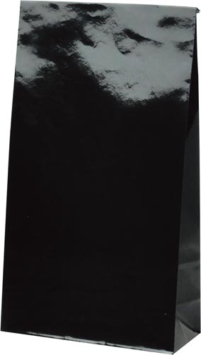 ギフトバッグ 角底袋 艶くろ無地 中