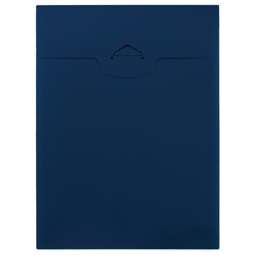 シンプルワークポケット付エンベロープ縦ブルー×10