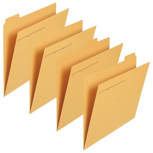 カットフォルダー 4山A4横 イエロー