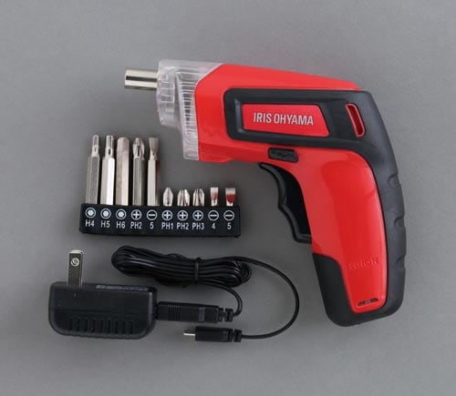 充電式電動ドライバー レッド