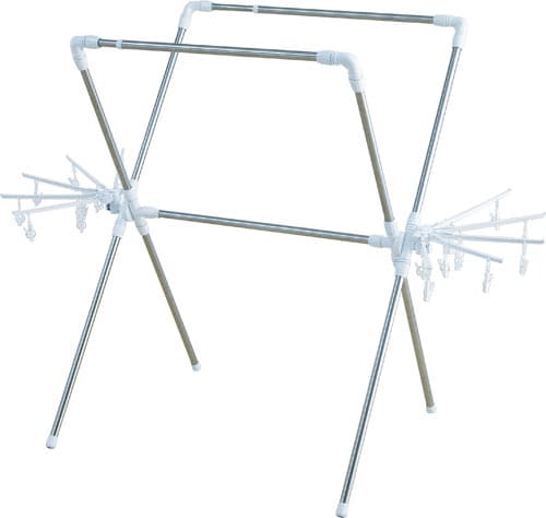 簡単組み立て万能物干し ホワイト