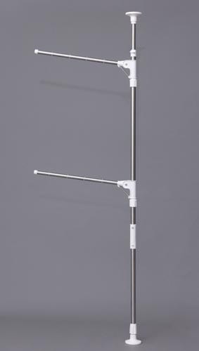 浴室突っ張り物干し ホワイト