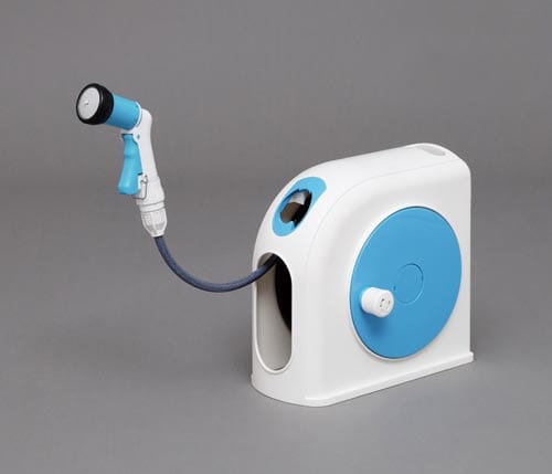 コンパクトホースリール20Mホワイト/ライトブルー