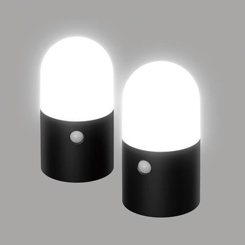 乾電池式LEDガーデンセンサーライト丸型 2個