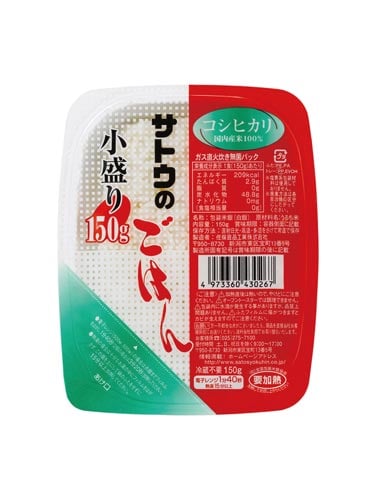 こだわりコシヒカリ小盛り 150g 20個