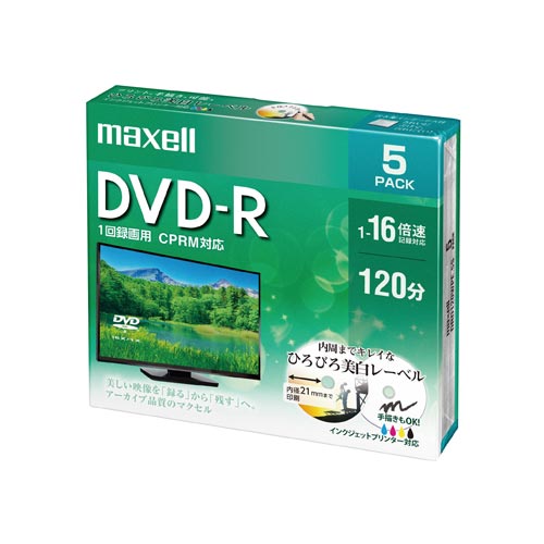 DVD−R録画用 16倍速 5枚P