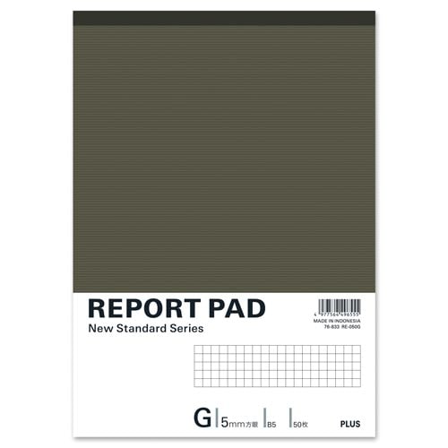レポートパッド B5 50枚G罫5mm方眼×10