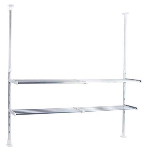 伸縮つっぱり棚2段 幅50から90cm