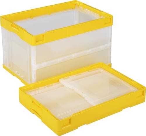 折りたたみコンテナー CB−S51NRイエロー透明