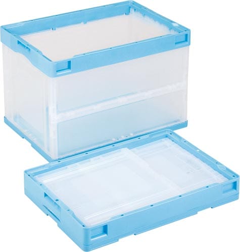 折りたたみコンテナー CB−S61NR ブルー透明