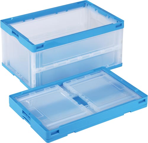 折りたたみコンテナー CB−S76NR ブルー透明