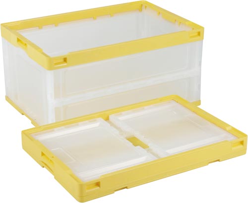 折りたたみコンテナー CB−S76NRイエロー透明