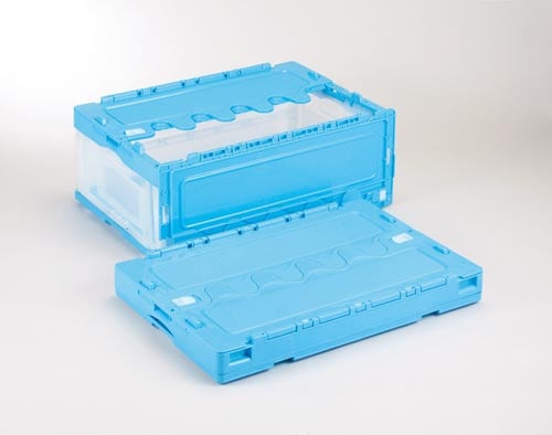 折りたたみコンテナー CF−S56NR ブルー透明