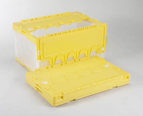 折りたたみコンテナー CF−S76NRイエロー透明