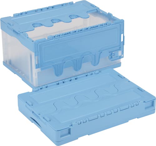 折りたたみコンテナー CF−S41NR ブルー透明