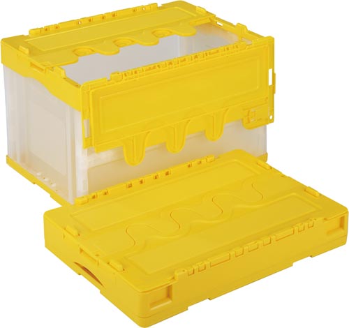 折りたたみコンテナー CF−S51NRイエロー透明