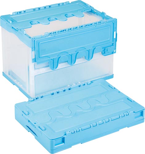 折りたたみコンテナー CF−S61NR ブルー透明