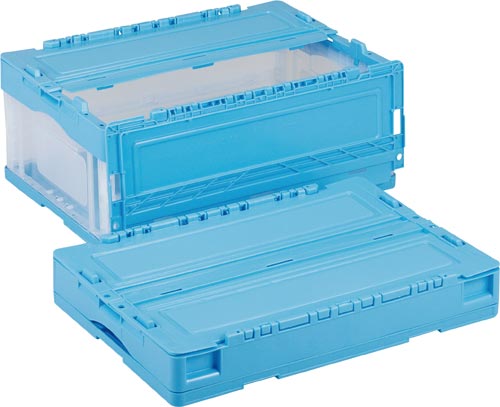 折りたたみコンテナー CS−S31NR ブルー透明