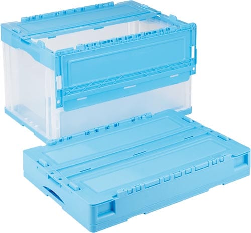 折りたたみコンテナー CS−S51NR ブルー透明