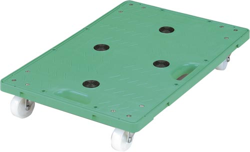 RBジョイントキャリー(3)ナイロン車自在4輪 緑