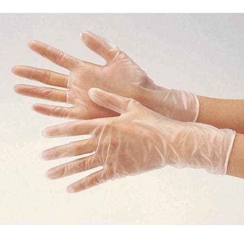 ビニール極うす手袋Mサイズパウダーフリー100枚入