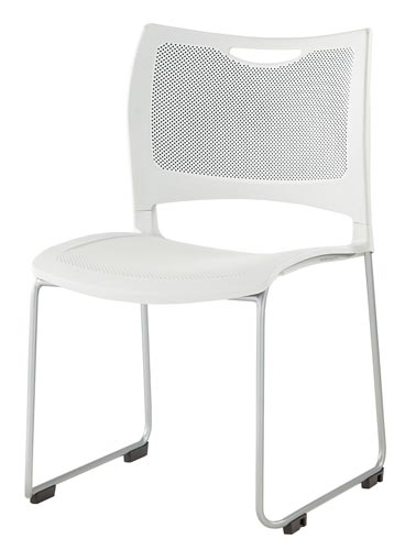 MC−MKチェア脚塗装背座樹脂メッシュホワイト