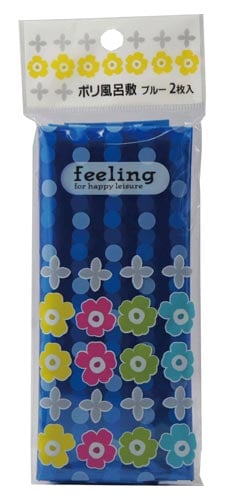 フィーリング ポリ風呂敷 ブルー 2枚