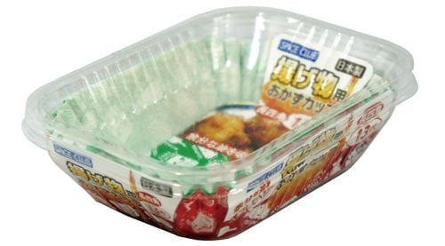 SC揚げ物用おかずカップ 長四角 MK柄 13枚