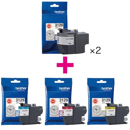 純正インク LC3129BK+4色(BKCMY)