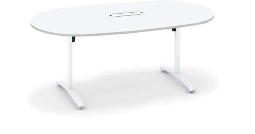 ビエナ楕円形配線付 幅1800奥行900 ホワイト