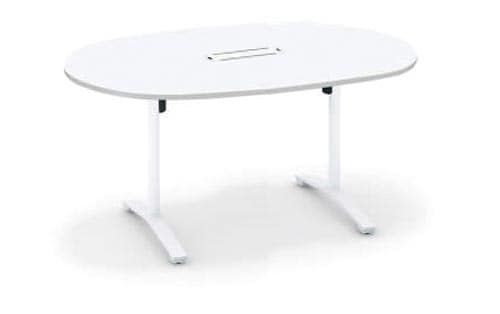 ビエナ楕円形配線付 幅1500奥行900 ホワイト