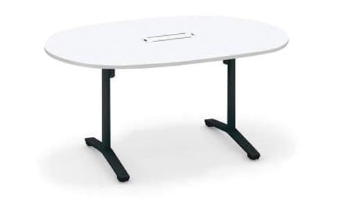 ビエナ楕円形配線付 幅1500奥行900 ホワイト