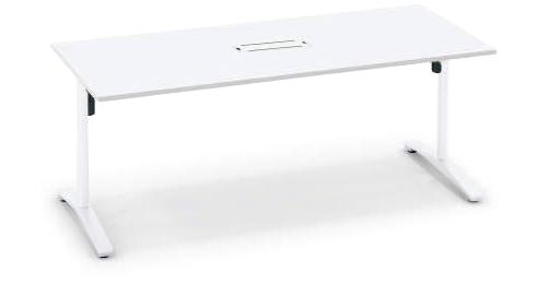 ビエナ角形配線付 幅1800奥行750 ホワイト