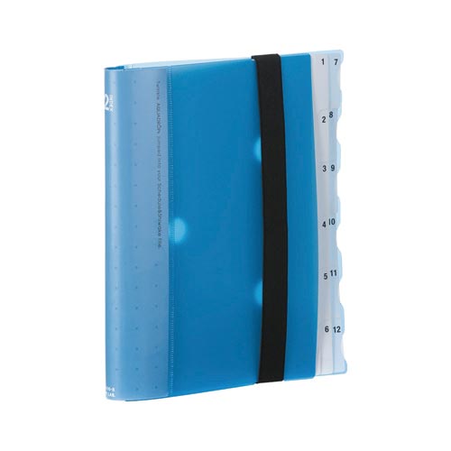 スケジュール&仕分けファイル 青A5 12仕切り