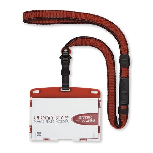 脱着式吊り下げ名札アーバンスタイルハード赤×5