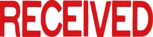 マルチスタンパー印面 赤 横 RECEIVED