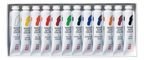 アクリルカラー12色セット 5個