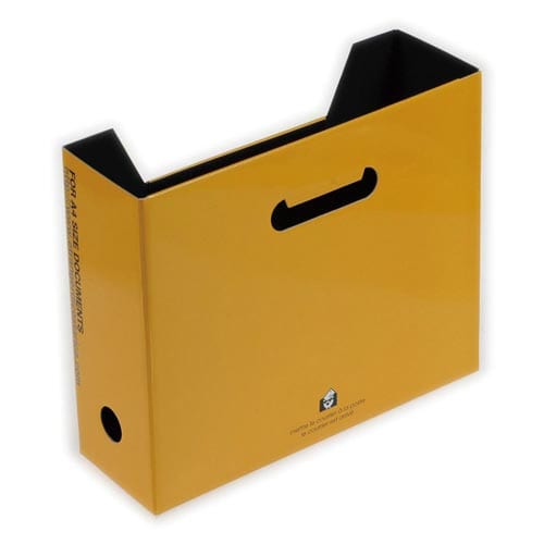 A4ファイルボックス SOLID イエロー 10冊