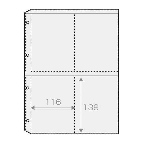 A4レフィルポストカード クリア 5枚入×5