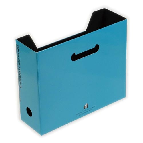 A4ファイルボックス SOLID スカイ 10冊