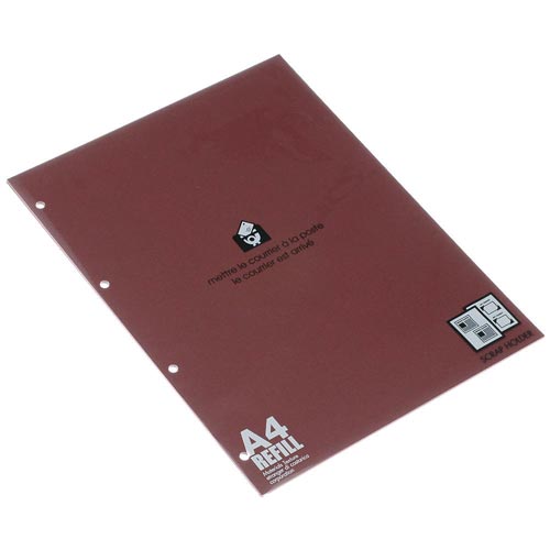 A4スクラップ厚口台紙 ボルドー 5枚入×5