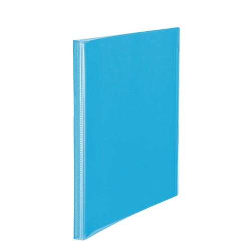 シンプルクリアーファイル 40ポケット ブルー