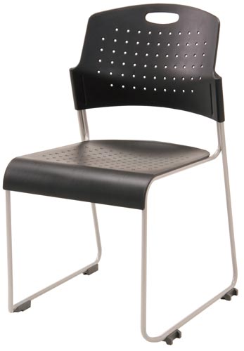 HGSチェア背座樹脂ブラック座高さ415mm