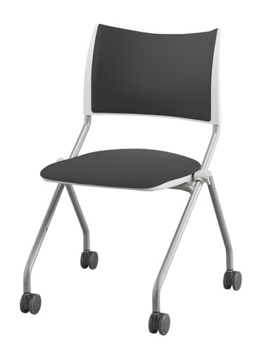 LTS−4Nネスティングチェア脚銀背パッド座布灰